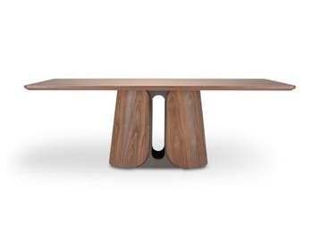Veiling - Eettafel Walnoot 240x110x76 - Rechthoek ronde rand, Nieuw