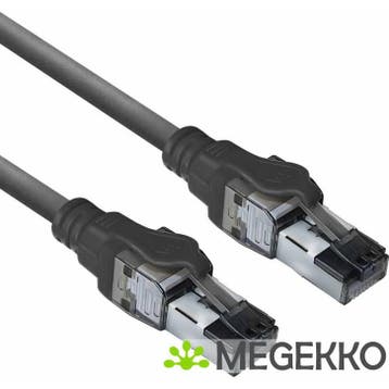 ACT Zwarte 2 meter S/FTP CAT6A IDC 4PPoE / PoE++ 100W LSZH, Verzenden, Nieuw
