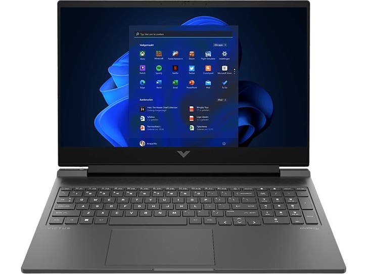 Hp - Victus 16-r0870nd - 16.1 inch - Zwart, Computers en Software, Windows Laptops, 2 tot 3 Ghz, 16 inch, 16 inch, Gaming, Qwerty