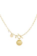 Schelpen Ketting - Gold kleur - zilveren kleur, Verzenden, Nieuw