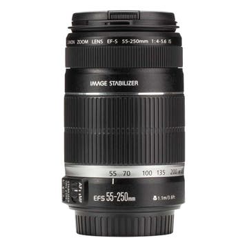 Canon EF-S 55-250mm f/4-5.6 IS met garantie, Audio, Tv en Foto, Fotografie | Lenzen en Objectieven, Ophalen of Verzenden, Gebruikt