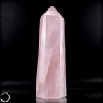 Natuurlijk rozenkwarts obelisk Zachte harmonie in een edele