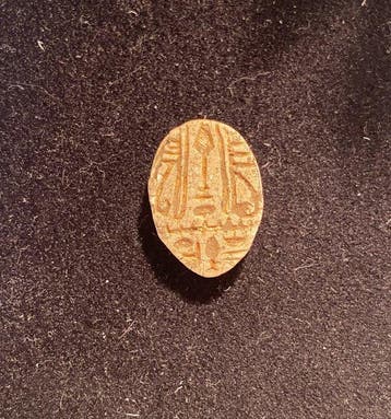 Oud-Egyptisch Speksteen. Ex-useum. Amulet