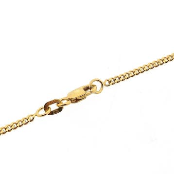 Gouden gourmetschakel ketting, Sieraden, Tassen en Uiterlijk, Kettingen, Ophalen of Verzenden, Gebruikt, Goud, Goud