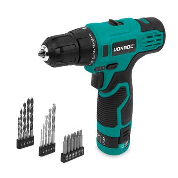 Accuboormachine 12V | Incl. Accu, usb-c kabel en 16-delige, Verzenden, Nieuw