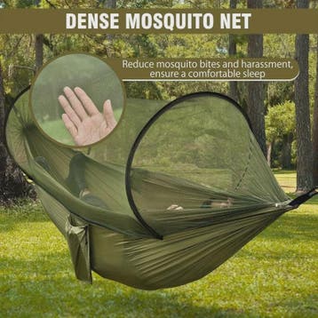 2-in-1 Camping Hangmat met Muggennet - Ultralicht Parachute, Tuin en Terras, Hangmatten, Verzenden, Nieuw