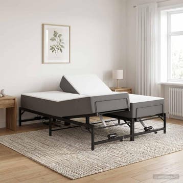 vidaXL Elektrisch Verstelbaar Bedframe Zwart 120 x 190 cm, Verzenden, Zwart, Nieuw, Twijfelaar