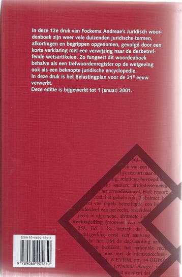 Fockema Andreaes verwijzend en verklarend juridisch, Verzenden, Gelezen, N.E. Algra