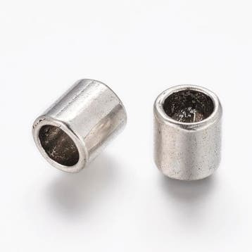 10 x Metalen buis kralen, antiek zilverkleur 9 x 8mm gat:..., Ophalen of Verzenden, Nieuw, Kraal