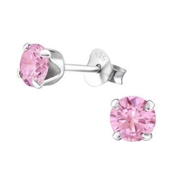 Fako Bijoux - Oorbellen - 925 Zilver - Zirkonia - 5x5mm -, Verzenden, Nieuw