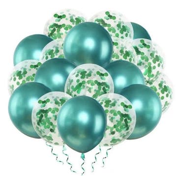 VSE luxe confetti ballonnen 20 stuks metallic groen, Ophalen of Verzenden, Nieuw