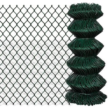 vidaXL Gaashek 0,8x25 m staal groen, Verzenden, Nieuw, IJzer, Minder dan 1 meter