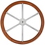 Allpa Stuurwiel Type 6N Teak 50 of 60 cm Vingergrip-60 cm di, Watersport en Boten, Bootonderdelen, Ophalen of Verzenden, Nieuw
