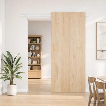 vidaXL Schuifdeurbeslagset 200 cm Staal Wit, Verzenden, Nieuw