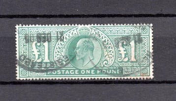 Groot-Brittannië 1902 - Edward VII 1 Pound luxe gebruikt -, Gestempeld