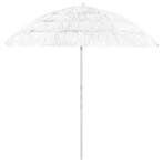 vidaXL Strandparasol Hawaï 240 cm wit, Verzenden, Nieuw, 2 tot 3 meter, Strandparasol