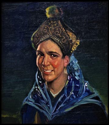 Spanish School (c.1920) - A Young Segovian Woman in