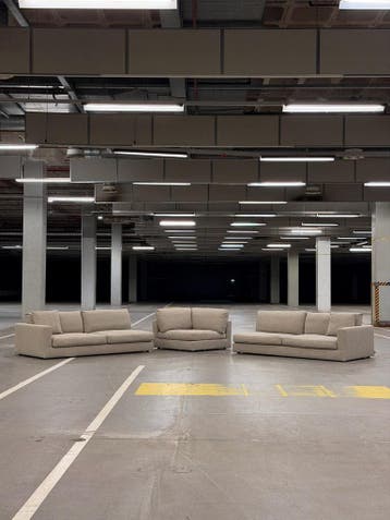 Linteloo Mauro | Beige Boucle | NIEUWSTAAT + Garantie, 300 cm of meer, Ophalen of Verzenden, Zo goed als nieuw, Bank Hoekbank Bankstel Bankje Loungebank Banken Chaise Lounge 