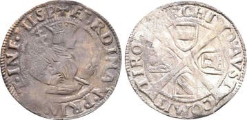 6 Kreuzer Hall o J Habsburg: Ferdinand I, 1526-1564:, Verzenden