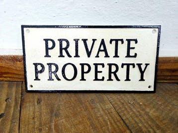 Reclamebord - Privébezit - Metaal