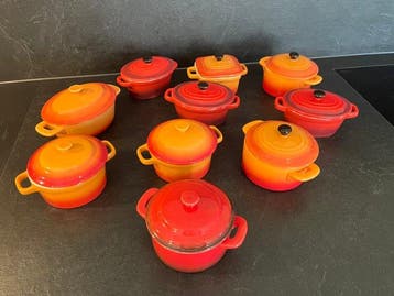 Le Creuset-Stijl - Pan (10) - Leuke set ovenschalen / mini