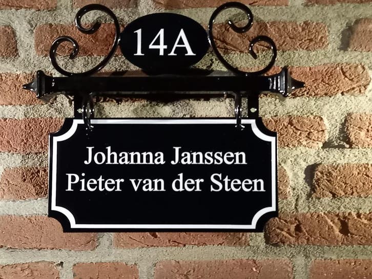 Naambord Smeedijzer, Tuin en Terras, Tuinhekken en Hekwerk, Overige typen, Nieuw, IJzer, Verzenden