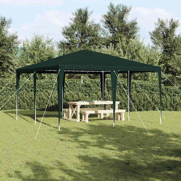 vidaXL Partytent Groen 400 x 400 x 266 cm Polyethyleen en, Tuin en Terras, Partytenten, Verzenden, Nieuw, Partytent