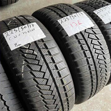 2 x Continental Winter TS850P 225-50-17 Winterbanden 8mm, Gebruikt, 17 inch, Band(en), Personenwagen