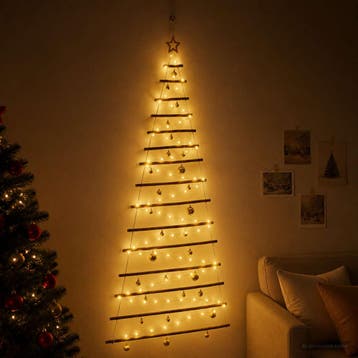 vidaXL Hangende kerstboom met ballen 210 cm 130 LEDs, Verzenden, Nieuw