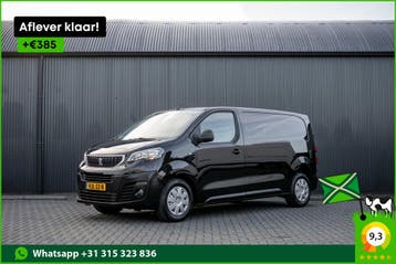 Peugeot Expert 1.5 BlueHDi 100 | 3-Zits | Camera | Carplay |, Multifunctioneel stuurwiel, Gebruikt, Leder en Stof, Zwart