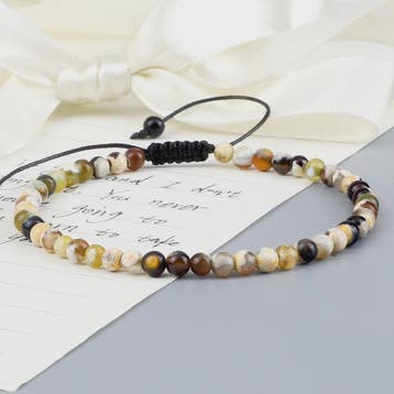 Natuurlijke 4mm Kralen Armbanden - Agate & Onyx - Yoga, Gebe, Sieraden, Tassen en Uiterlijk, Verzenden, Nieuw