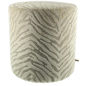 Poef Claudi Paco Off White - Ø 42x48cm, Huis en Inrichting, Nieuw