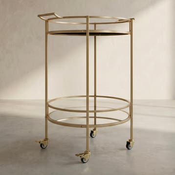 *WOONWINKEL* Kare Design Emilia Ronde Trolley Goud, Verzenden, Nieuw