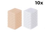 10 Zydante Terry Handdoek - 70x140 cm-Creme, Verzenden, Nieuw