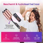 RAVEG Keramische krultangset Roze/ zwart, Ophalen of Verzenden, Zo goed als nieuw