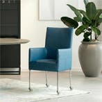 Leren eetkamerstoel Spark - Hermes Turquoise (blauw) -, Huis en Inrichting, Stoelen, Blauw, Nieuw, Ophalen of Verzenden, Industrieel, Modern