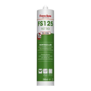 Frencken Montagelijm Fast Tack FS125 290ml - wit, Ophalen of Verzenden, Nieuw