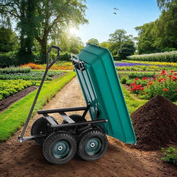 Transportkar Cubbi met luchtbanden draagkracht 120kg - groen, Verzenden, Nieuw