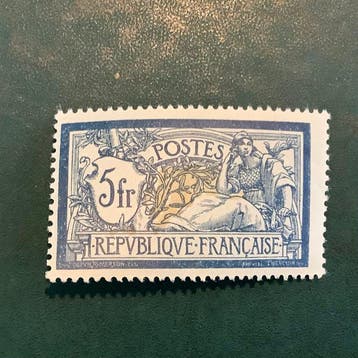 Frankrijk 1900 - 5 Fr Merson - MNH - Yvert 123, Gestempeld