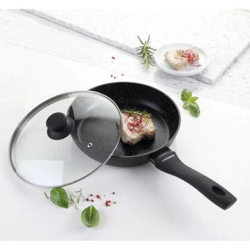 TIROSS Granieten koekenpan 24 cm met GREBLON laag en glaz..., Ophalen of Verzenden, Nieuw