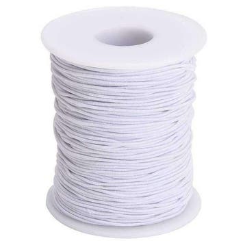250 meter Elastisch Touw - 3 mm - Spandex (soft) - WIT - ela, Hobby en Vrije tijd, Knutselen, Ophalen of Verzenden, Nieuw