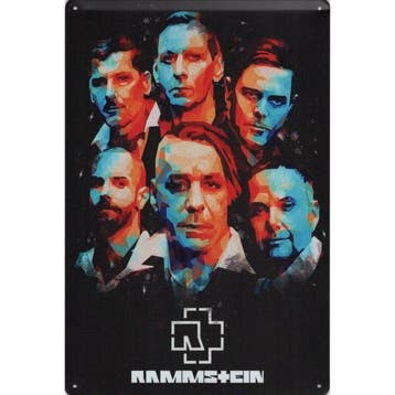 Wandbord -  Rammstein The Band, Ophalen of Verzenden, Nieuw
