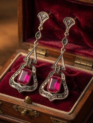 Zonder minimumprijs - Oorbellen - 9 kt. Roségoud, Zilver, Nieuw