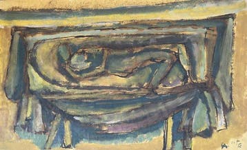 René Allio (1924-1995) - Personnage allongé - Cubisme (Vendu