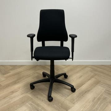 Opnieuw gestoffeerd Axia BMA ergonomische bureustoel, zwart, Gebruikt, Zwart, Ophalen of Verzenden, Bureaustoel