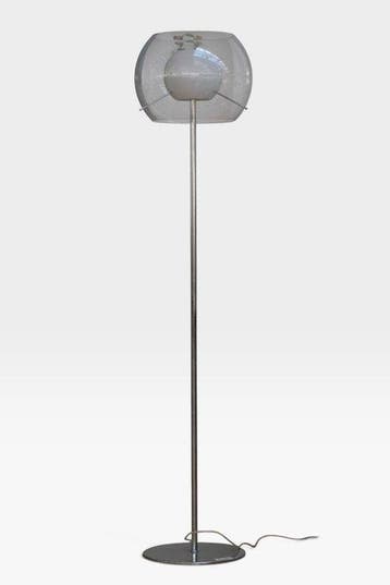 Lamp - Glas, Chroom, Metaal - Vloerlamp