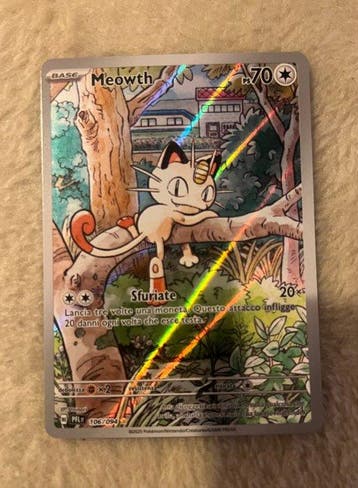 Pokémon - 1 Card - Meowth 106/094 Foil, Full art, Secret, Nieuw