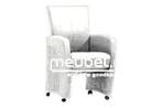 Eetkamerstoel Carlo - eetkamerstoelen - Wit, Nieuw, Wit, Stof