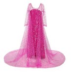Prinsessenjurk - Roze Elsa jurk met sleep, Ophalen of Verzenden, Nieuw