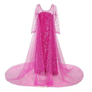 Prinsessenjurk - Roze Elsa jurk met sleep, Ophalen of Verzenden, Nieuw